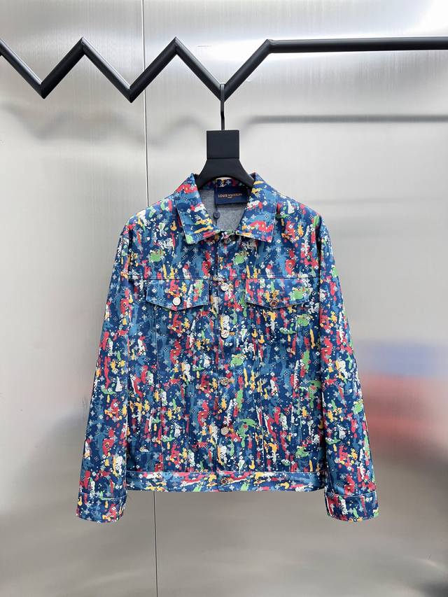 Louis Vuitton Lv lapel denim jacket official website synchronized hot channel go