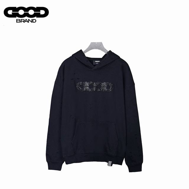 Goodbrand25Ss Candy Heavy-Duty Broken Diamond Hoodie Fabric: Made of 500g ultra-
