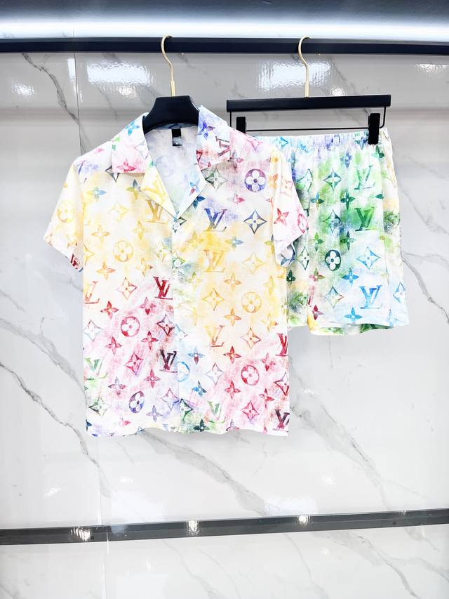 Lv High-end new couple's home clothes, pajamas and leisure suits Imported silk s