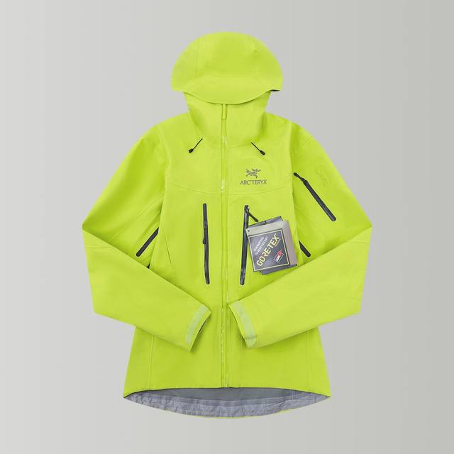 The highest-quality, original Arcteryx Alpha SV GTX Guide Jacket in Cement Whit