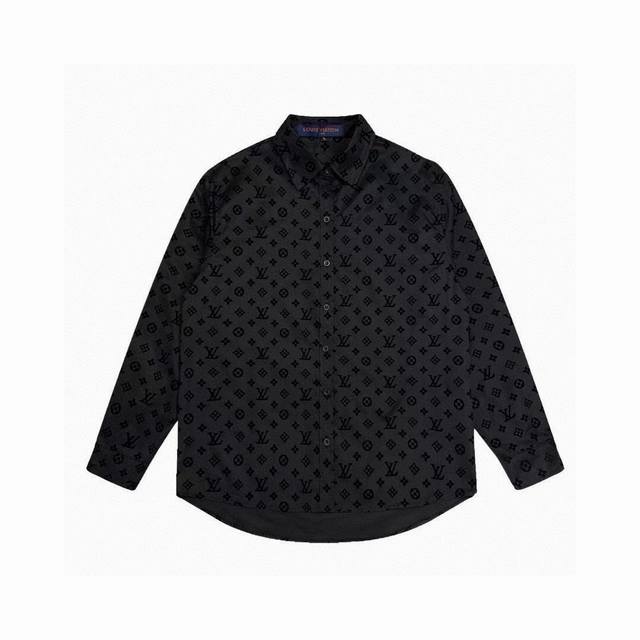 New Arrival Style: G207 Louisvuitton LV jacquard all-over flocked casual long-s