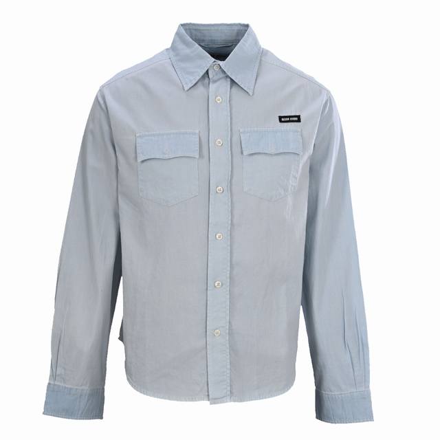 Miu Miu Mm chambray double pocket long sleeve shirt Authentic 10 Purchased and d