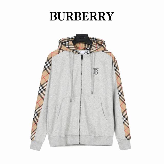 Burberry Embroidered Tb Check Zip-Up Sweatshirt JacketDie-hard Burberry fans kno