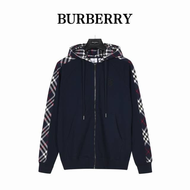 Burberry Embroidered Tb Check Zip-Up Sweatshirt JacketDie-hard Burberry fans kno