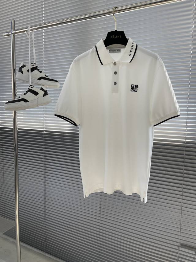 Giv 25 Spring/Summer Casual Lapel Polo Shirt. 50s double combed mercerized cotto