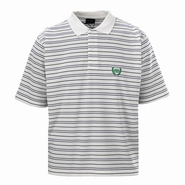 Balenciaga Blcg show-style wheat-ear striped short-sleeved Polo shirt DDD. The o