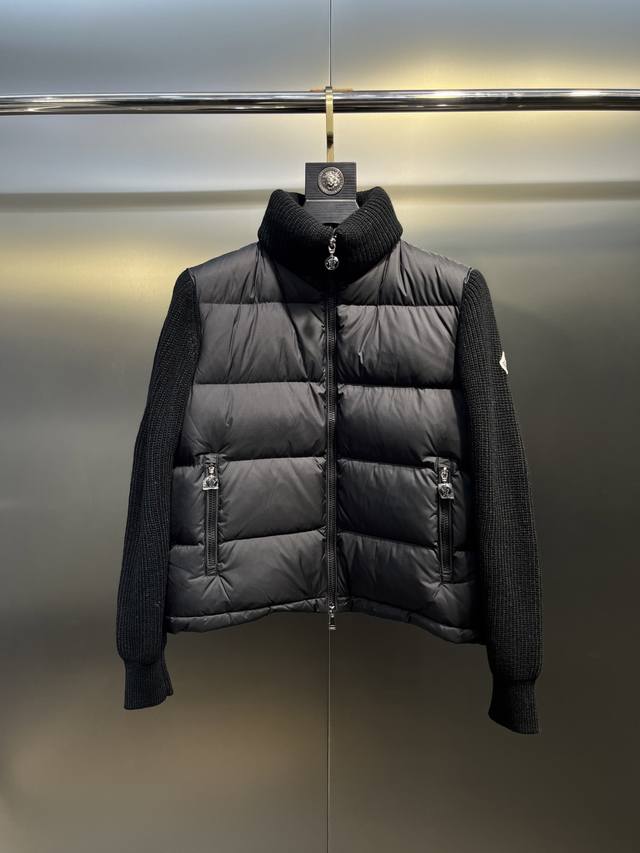 MonkouDDD's latest fall/winter classic stand-up collar zippered wool knit patchw