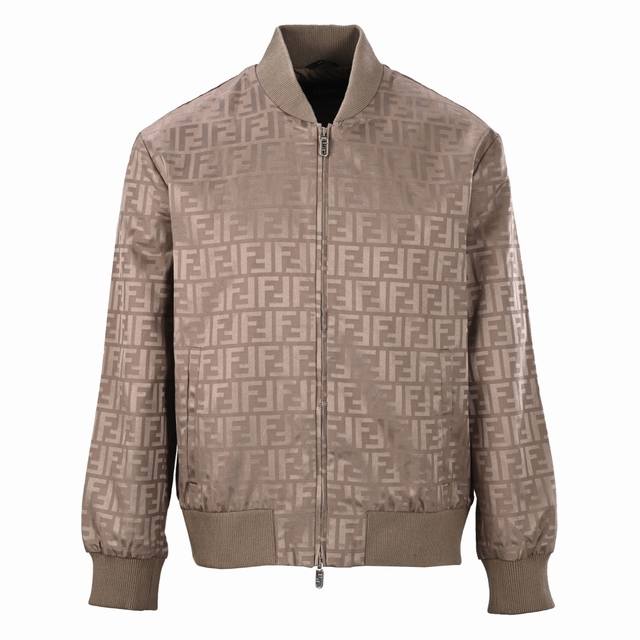 Fendi Fd Allover Jacquard Jacket is made from a double-layer cotton composite fa