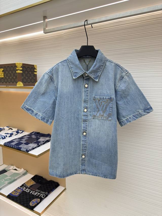Louis Vuitton logo denim short-sleeved jacket Authentic: 10800 purchased and dev