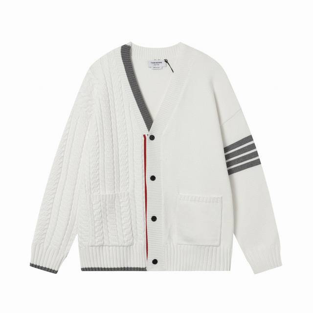 Thombrowne Classic Knit Cardigan Jacket (Unisex)Thom Browne is a visionary desig