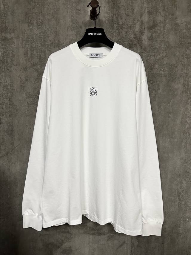 Loewe 25Ss classic small logo long-sleeved T-shirt Fabric: High-end ultra-heavy