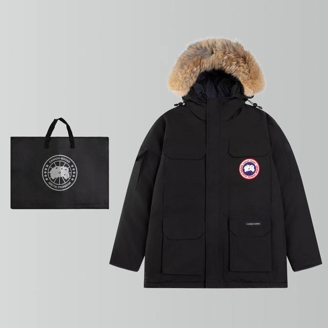 Premium wolf fur version with included tote bag Canada Goose #Expedition Parka C