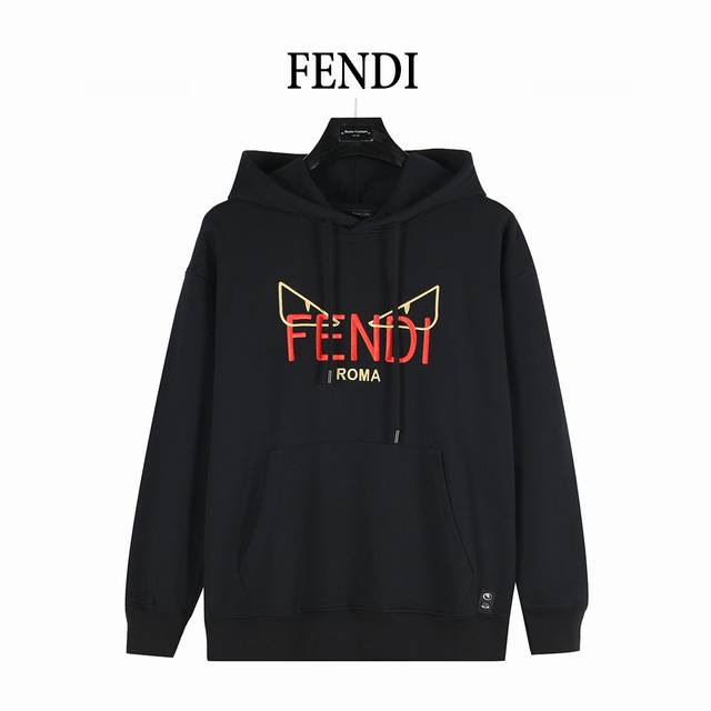 Fendi 25Fw Little Monster Eyes Embroidered Logo Hoodie Celebrities Zhang Ruoyun