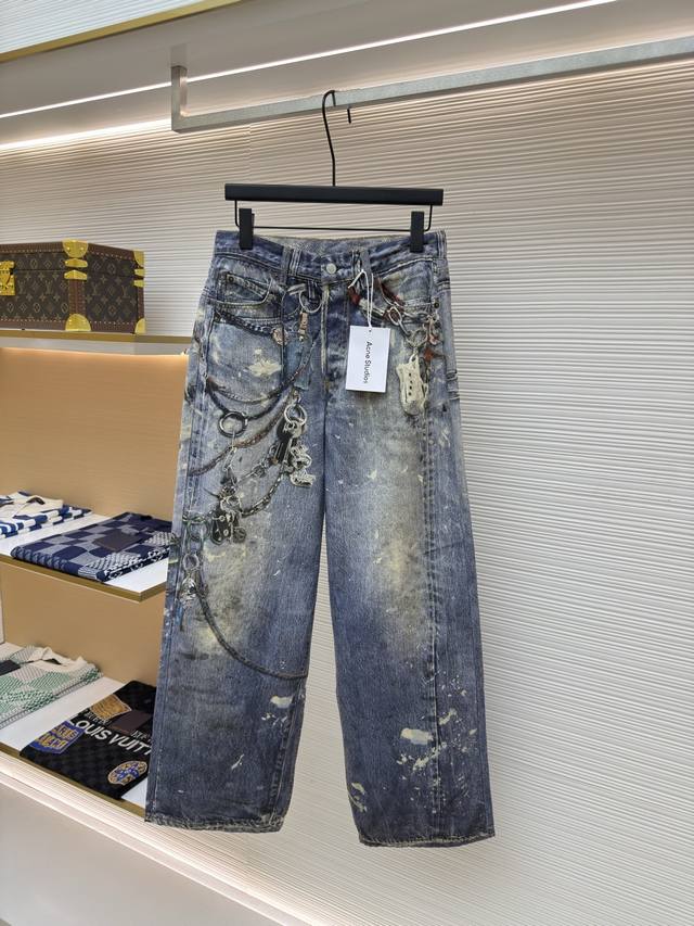 Acne Studios 3D printed denim trousers Authentic: 5739 purchased and developed I