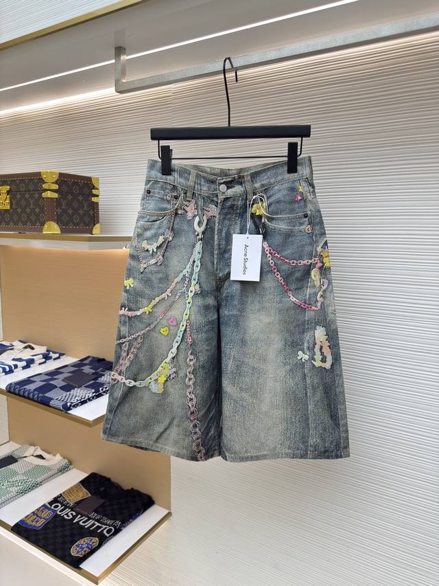 Acne Studios Chain 3D Printed Straight Shorts Authentic: 3174 purchased and deve