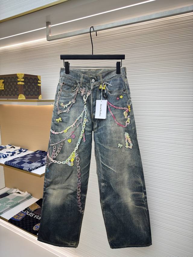 Acne Studios Chain 3D Printed Straight Jeans Authentic: 4379 purchased and devel
