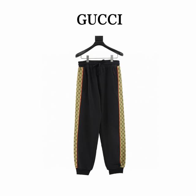 Gucci Gucci monogram patchwork drawstring trousers Fabric: 26S double yarn + 10S