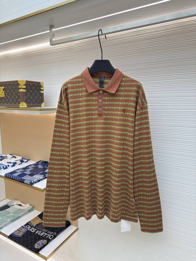 Chrome Hearts Cross Stripe Polo Long Sleeve Authentic: Purchased and developed a