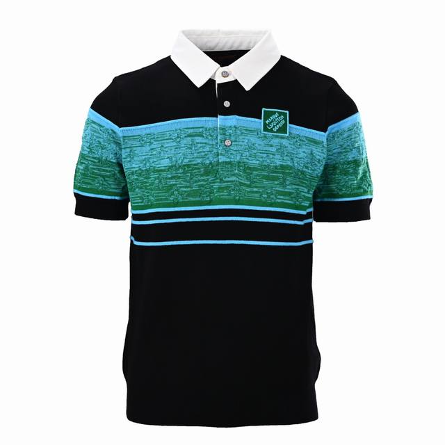 Louis Vuitton Lv green jacquard short-sleeved polo shirt Authentic 11 purchased,
