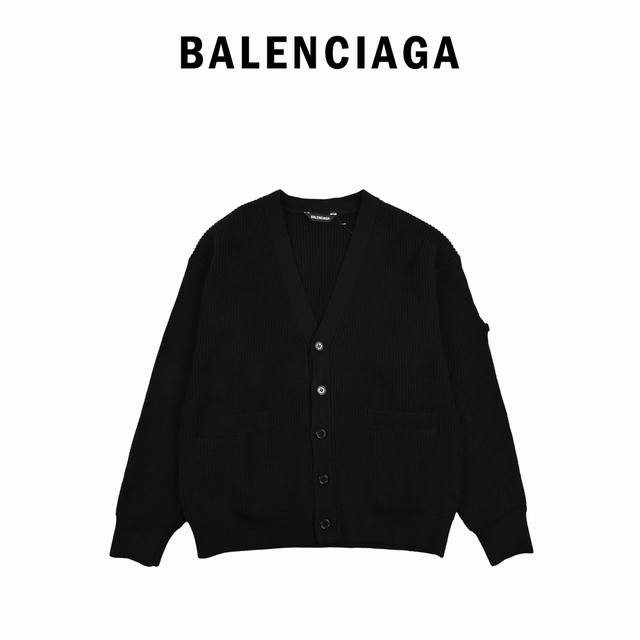 Balenciaga 24Fw cardigan sweater with sleeve badge DDD. Originally purchased for
