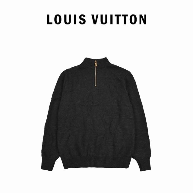 Louis Vuitton 24Fw obscure jacquard half-zip sweater DDD, originally purchased f