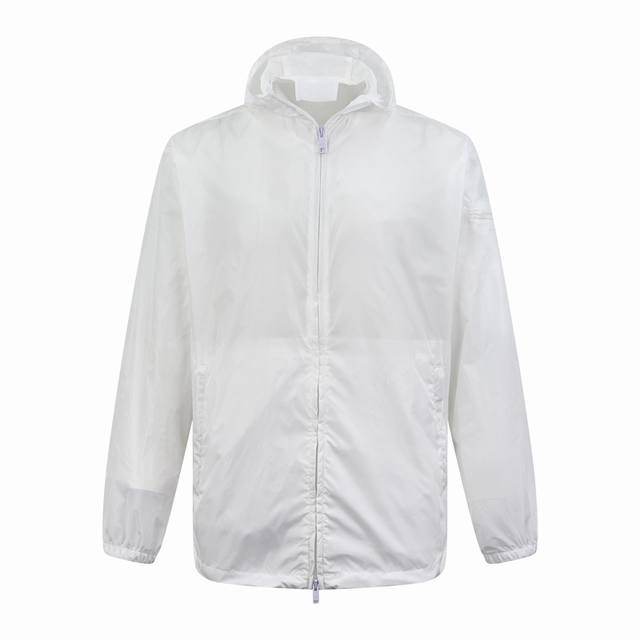 Prada Functional Zipper Jacket Customized Elegant Lightweight Recycled Nylon Sil