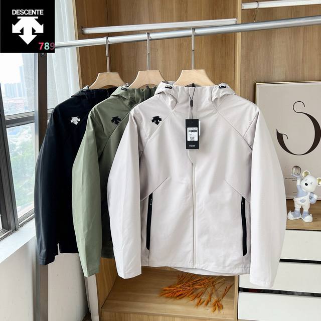 Colors: Black, White, Green, Sizes: M-5XL Descente Autumn Outdoor Casual Jacket