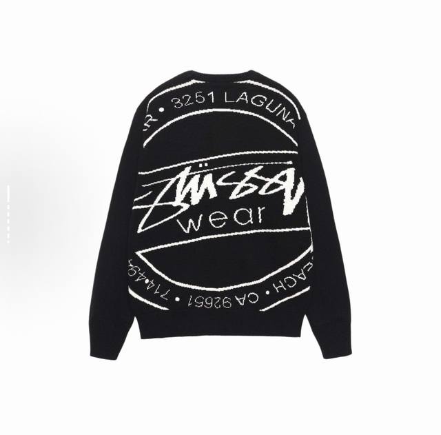 New model number: M5029 Stussy Fw25 Wear letter knit sweater The highest qualit