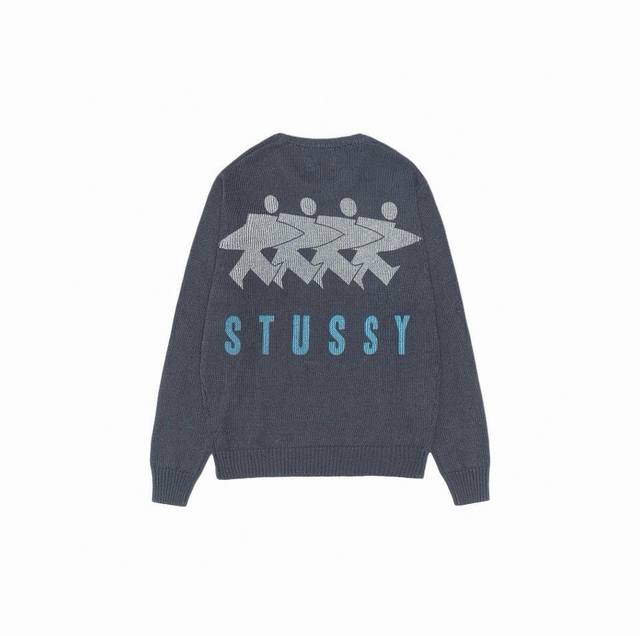 New Model Number: M5031 Stussy Fall/Winter New Jacquard Knit Crewneck Sweater B