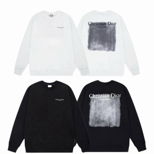 Dior 2025Ss Autumn/Winter Crewneck Sweatshirt with Classic Print - Fabric: 420G
