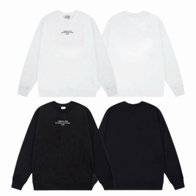Dior 2025Ss Autumn/Winter Crewneck Sweatshirt with Classic Print - Fabric: 420G