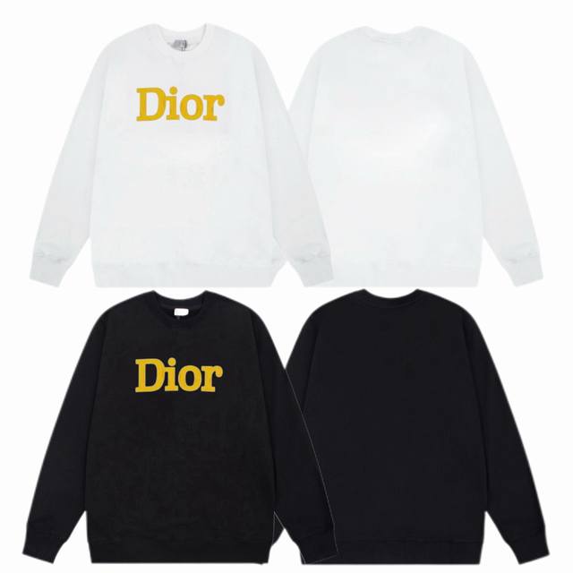 Dior 2025Ss Autumn/Winter Crewneck Sweatshirt with Classic Print - Fabric: 420G