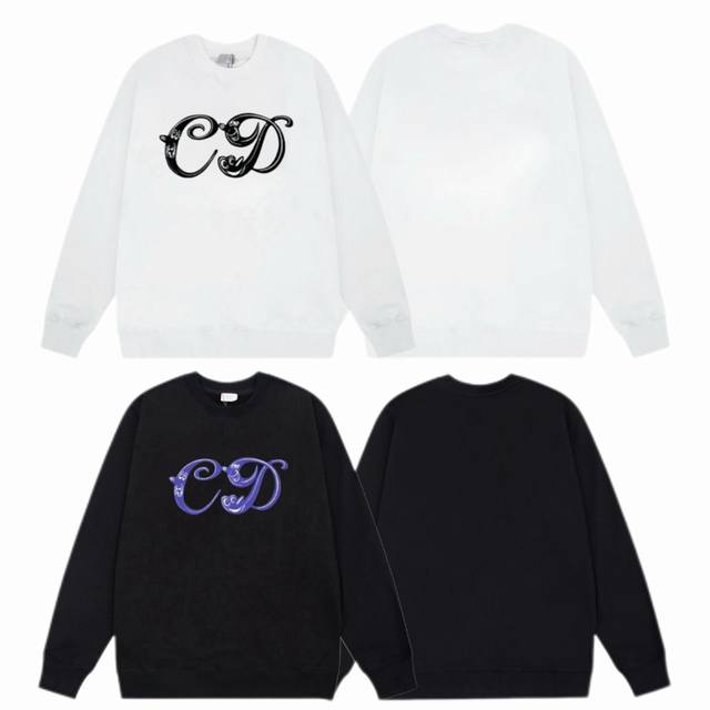 Dior 2025Ss Autumn/Winter Crewneck Sweatshirt with Classic Print - Fabric: 420G