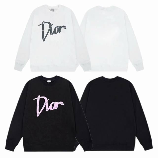 Dior 2025Ss Autumn/Winter Crewneck Sweatshirt with Classic Print - Fabric: 420G