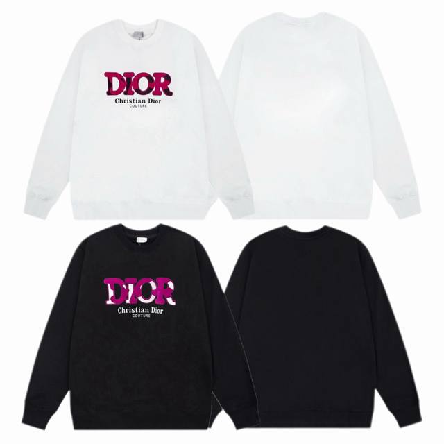 Dior 2025Ss Autumn/Winter Crewneck Sweatshirt with Classic Print - Fabric: 420G