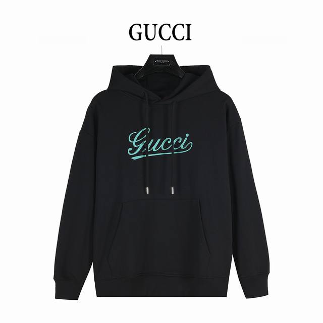 Gucci 25Fw Musical Note Signature Logo Embroidered Hoodie DDD. Made from heavywe