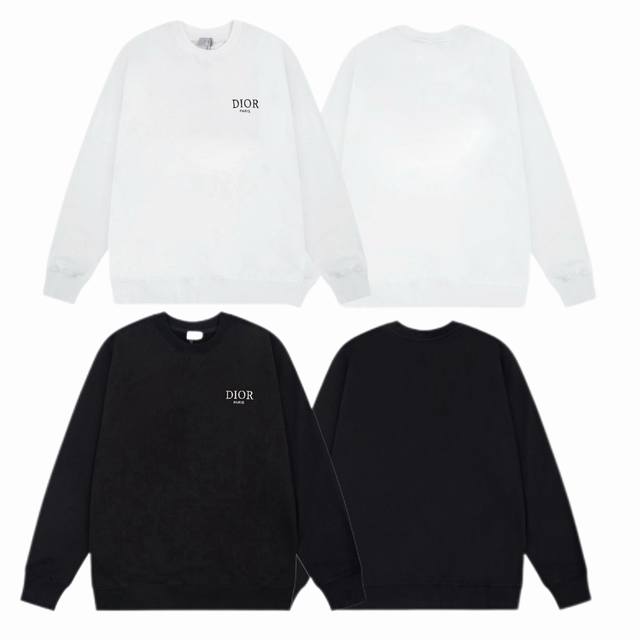 Dior 2025Ss Autumn/Winter Crewneck Sweatshirt with Classic Print - Fabric: 420G