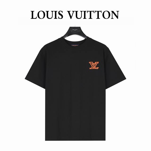 Louis Vuitton 25Ss 3D Large Logo Cord Embroidery Short-Sleeve T-Shirt DDD. Craft