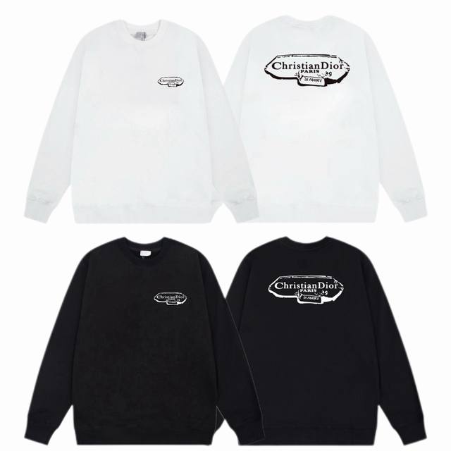 Dior 2025Ss Fall/Winter Crewneck Sweatshirt with Classic Slogan Print - Fabric: