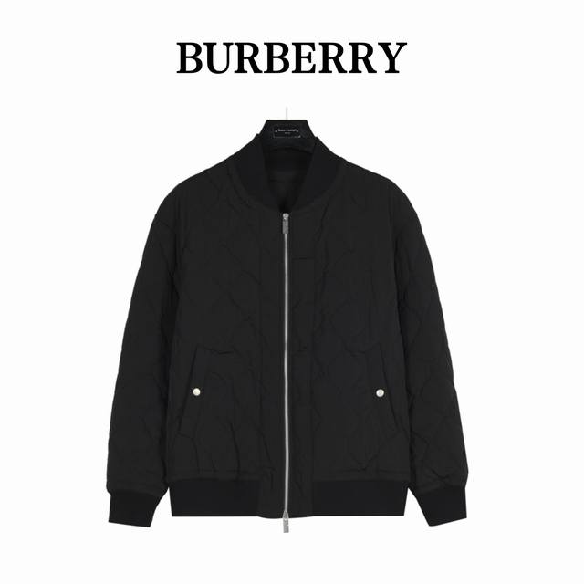 Burberry's personalized notched double-zipper quilted thin cotton jacket is rare