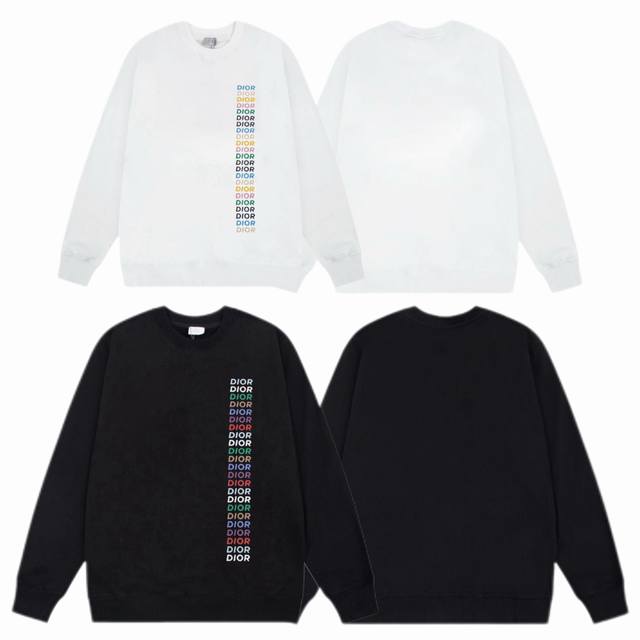 Dior 2025Ss Fall/Winter Crewneck Sweatshirt with Classic Slogan Print - Fabric: