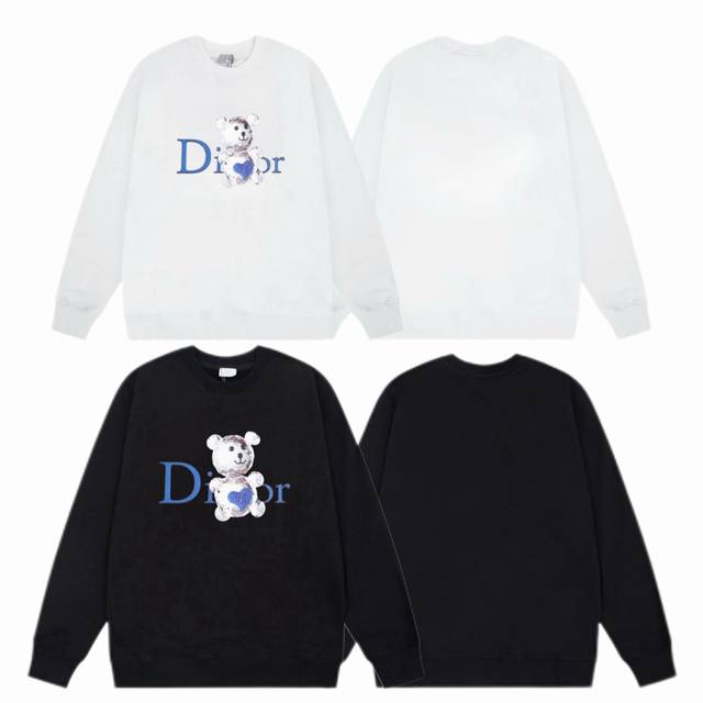 Dior 2025Ss Fall/Winter Crewneck Sweatshirt with Classic Slogan Print - Fabric: