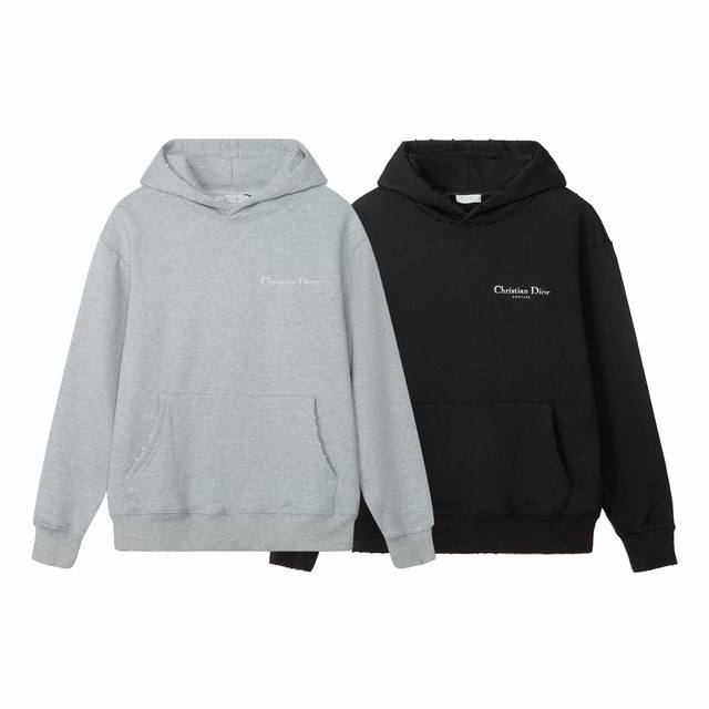 Dior's new washed, ripped, and distressed new #307 hoodie, featuring high-end cu