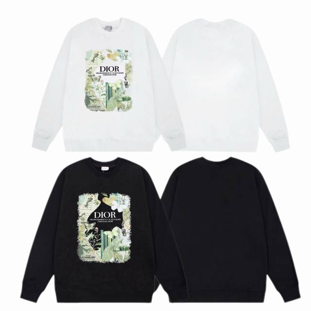 Dior 2025Ss Fall/Winter crewneck sweatshirt with classic slogan print on the fro