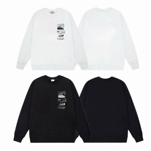 Dior 2025Ss Fall/Winter Crew Neck Sweatshirt with Classic Front Print - Fabric: