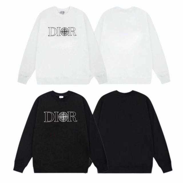 Dior 2025Ss Fall/Winter Crew Neck Sweatshirt with Stone Island Collaboration Pri