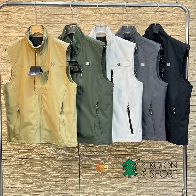 Kolon Sport 25Ss new spring men's outdoor stand-up collar windproof and waterpro