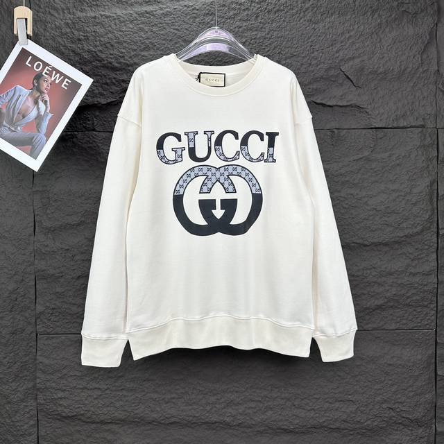 Top version New model number: G1098 Gucci's new letter logo couple's round neck