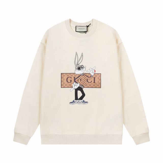 Top version New model number: G1018 Gucci Ss new series round neck sweatshirt Gu