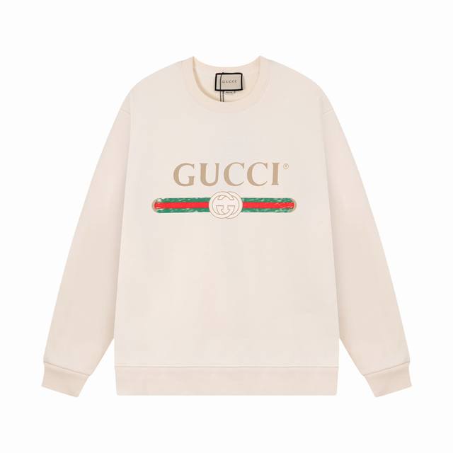Top version New model number: G1017 Gucci Ss new series round neck sweatshirt Gu